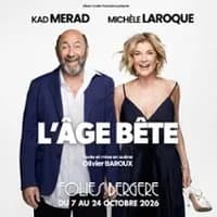 Logo de l'événement L'Âge Bête - Michèle Laroque & Kad Merad- Les Folies Bergère, Paris