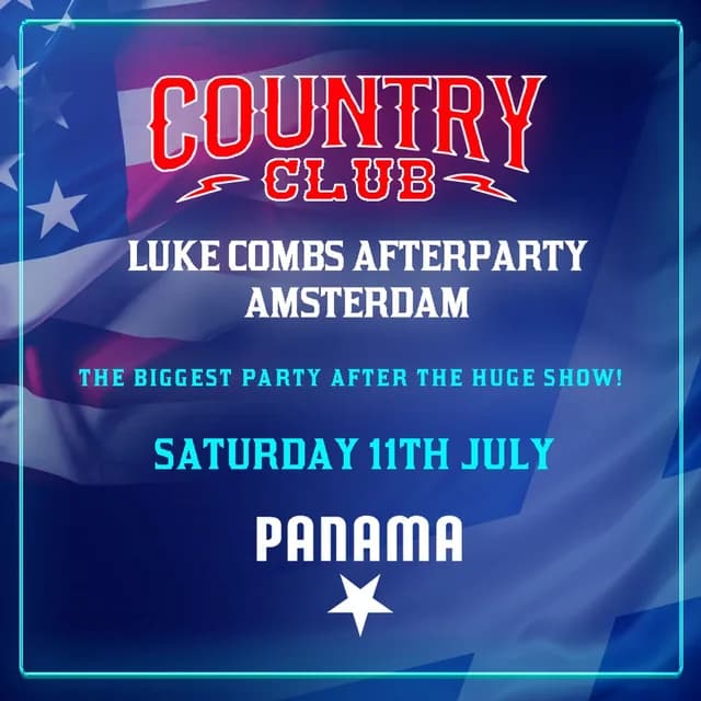Logo de l'événement Country Club - Luke Combs Amsterdam Afterparty - Amsterdam