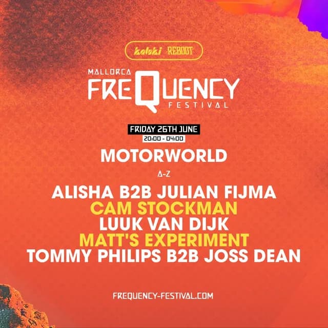 Logo de l'événement Frequency Festival Friday: ALISHA, Luuk van Dijk, Julian Fijma +