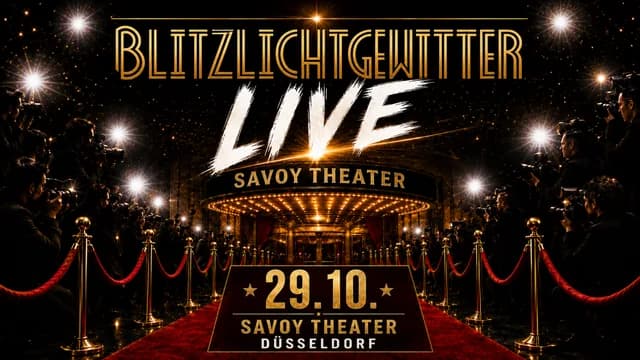 Logo de l'événement Blitzlichtgewitter LIVE! - Alles rund um die Welt des Reality TVs
